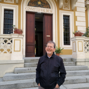 Erberto in front of Convitto Valdese (2019) © Guido Vogliotti