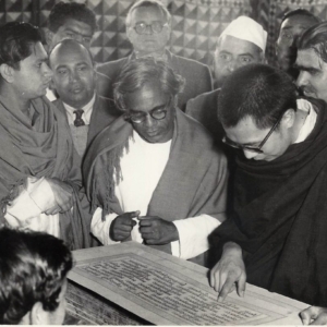 Lokesh Chandra and HH Dalai Lama